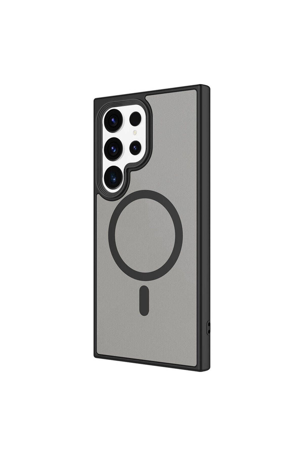 Galaxy S24 Ultra Uyumlu Sert PC Arka Yüzey Wireless Şarj Özellikli Zore Flet Magsafe Kılıf-G
