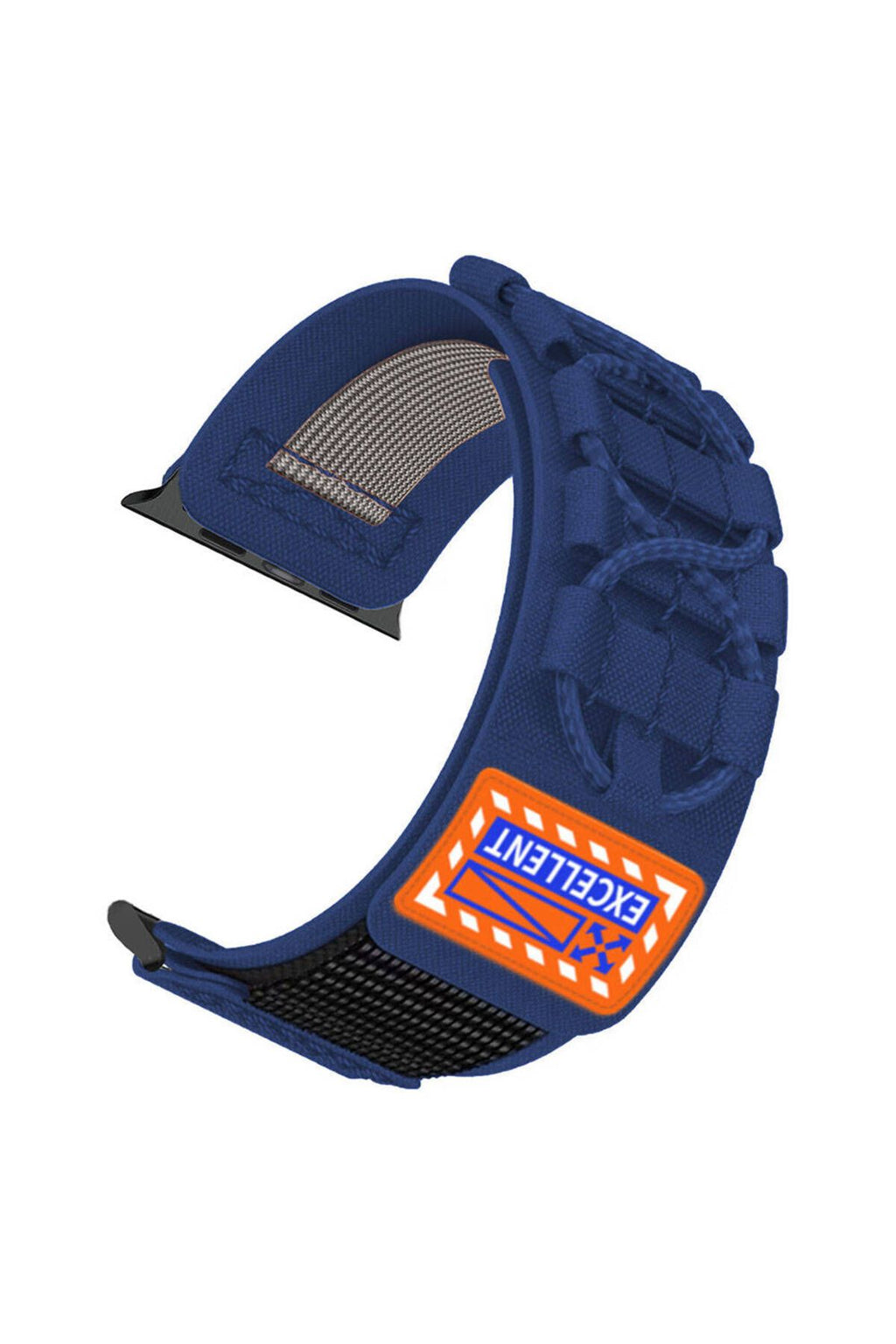 Apple Watch Ultra 49mm Zore KRD-112 Orbital Örgülü Halat Tasarımlı Naylon Kumaş Hasır Kordon-Mavi