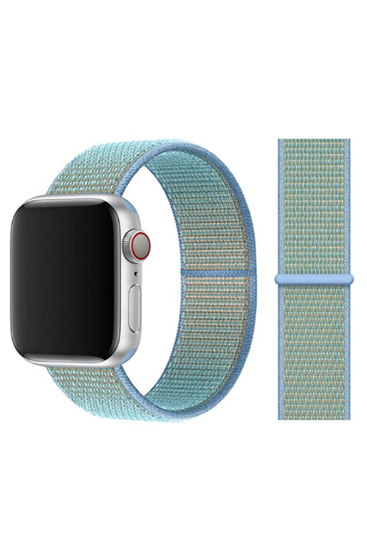 Watch 42mm Uyumlu KRD-03 Hasır  Kordon-56-Neon Pink