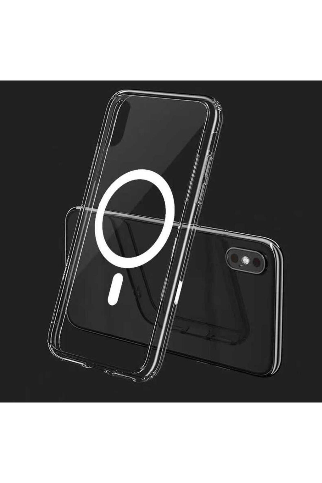 iPhone XS 5.8 Kılıf Zore Tacsafe Wireless Kapak - Renksiz