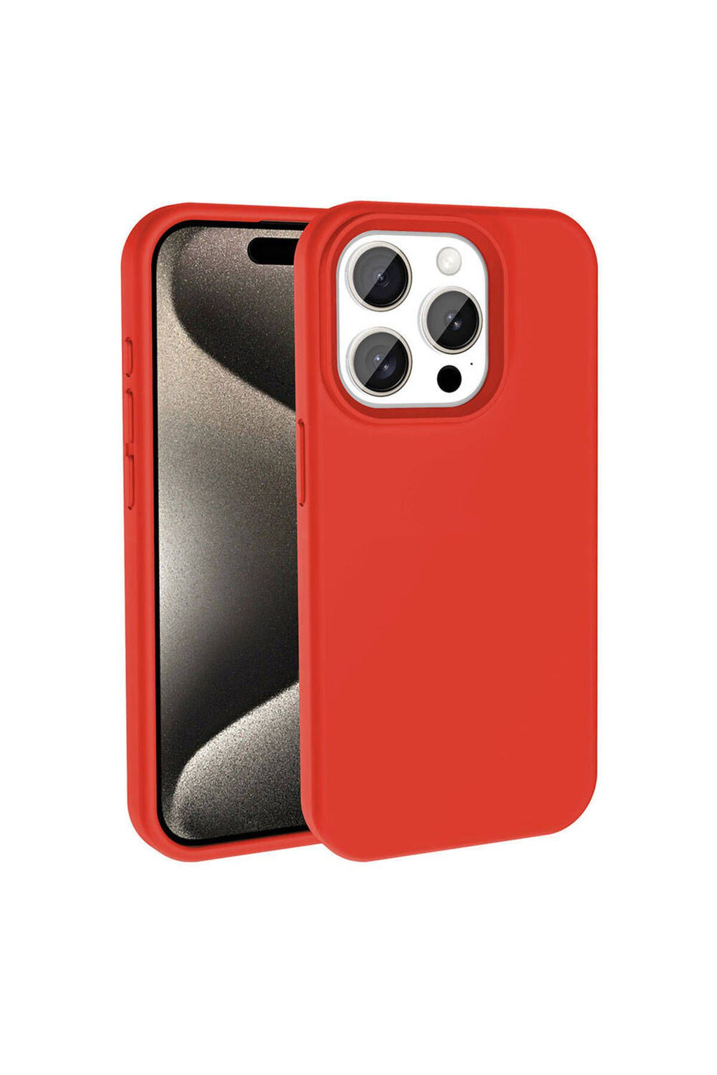 iPhone 15 Pro Kılıf Magsafe Şarj Özellikli Sıvı Teknolojili Silinebilir Sert Zore Kivi Kapak - Kırmı