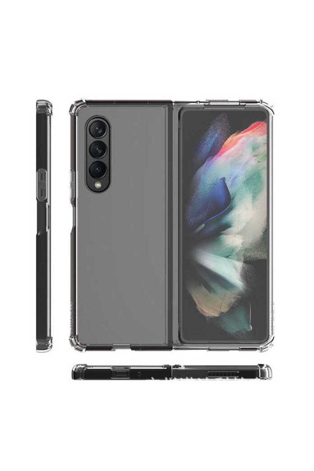 Galaxy Z Fold 4 Uyumlu Zore Nitro Anti Shock Silikon-Renksiz