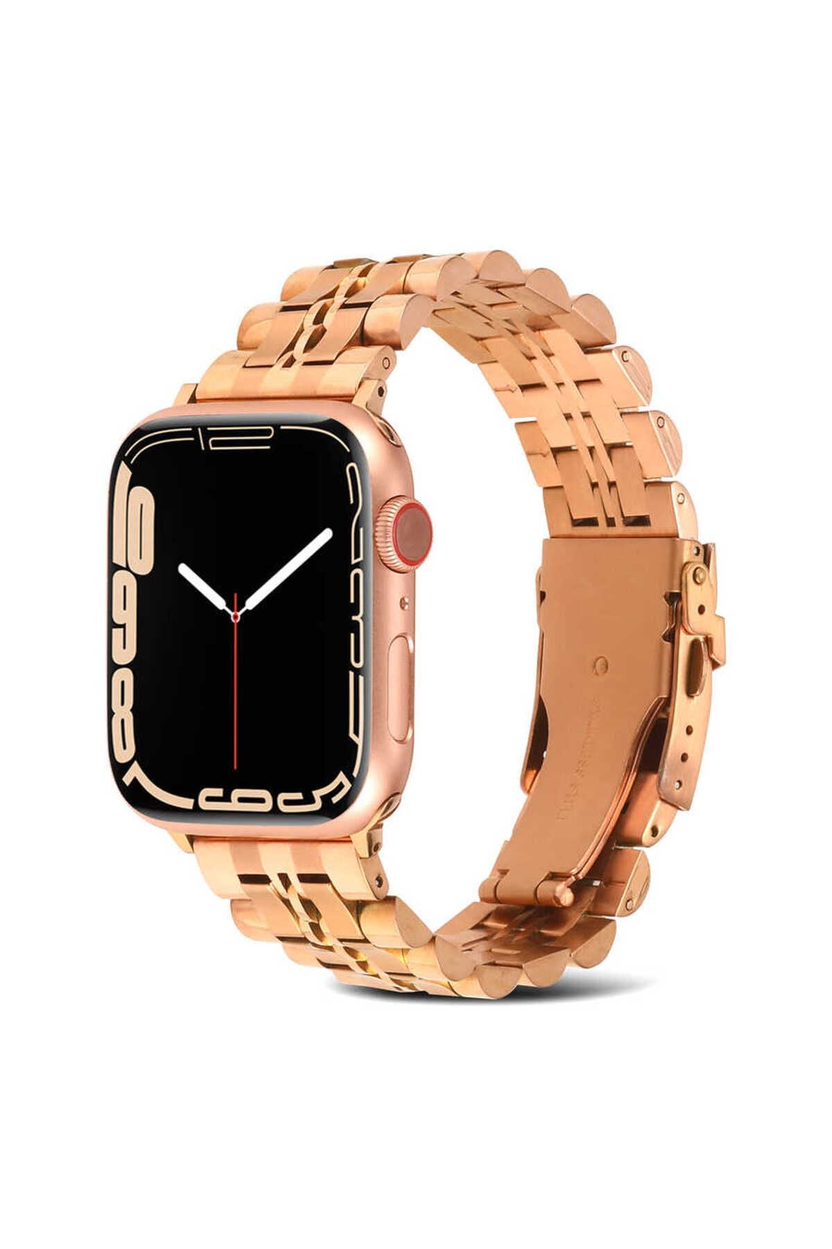 Watch 38mm Uyumlu KRD-54 Metal Zore Kordon-Rose Gold