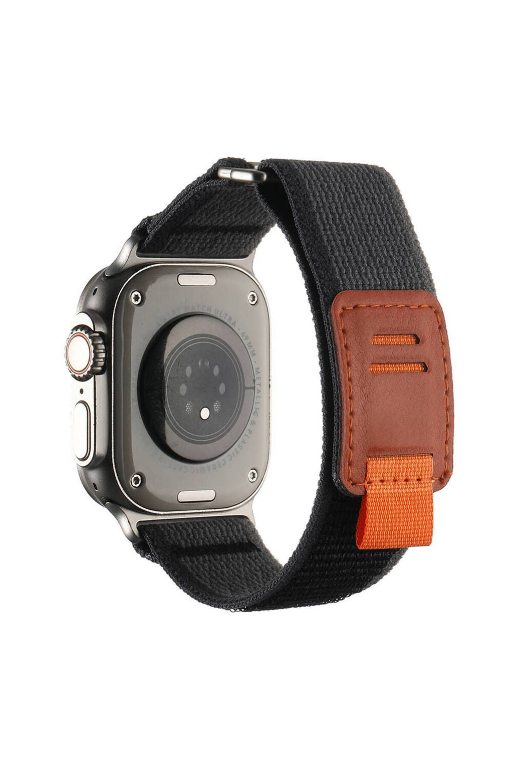 Apple Watch Ultra 49mm Hasır Kordon Zore KRD-106 Strap Kayış-Siyah-Gri