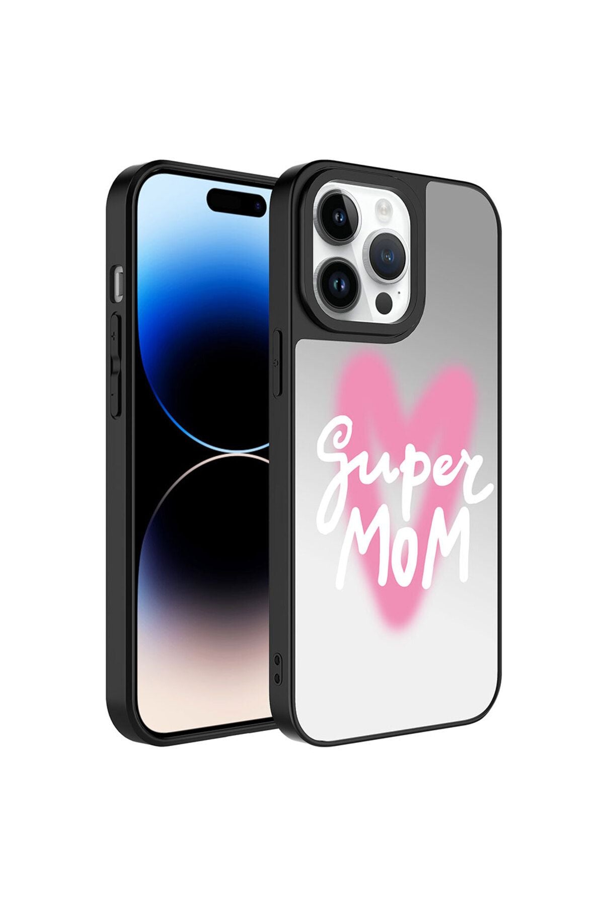 iPhone 14 Pro Uyumlu Aynalı Desenli Kamera Korumalı Parlak Zore Mirror Kılıf-Dallar