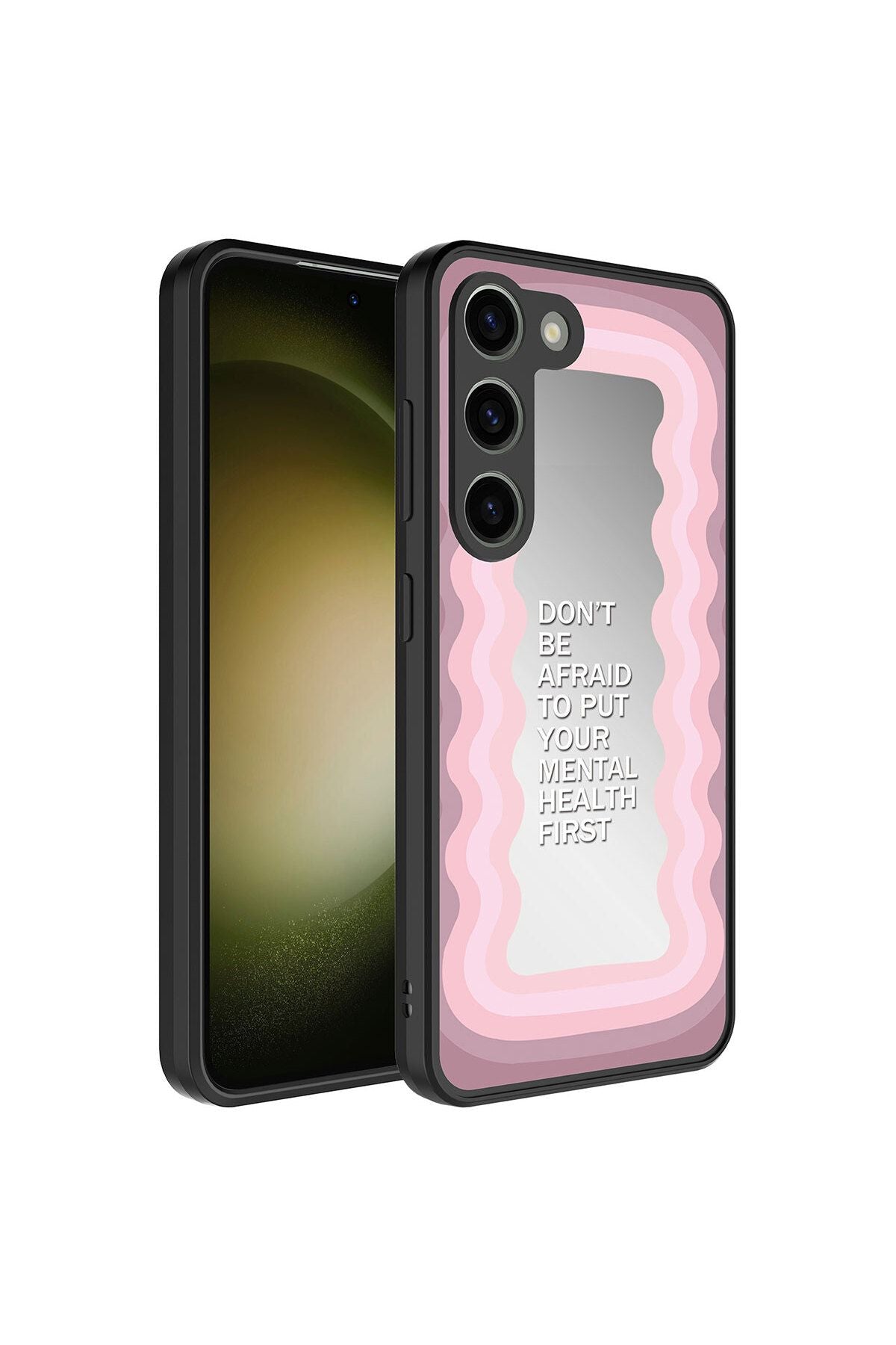 Galaxy S23 Uyumlu Aynalı Desenli Kamera Korumalı Parlak Zore Mirror Kılıf-NSMi