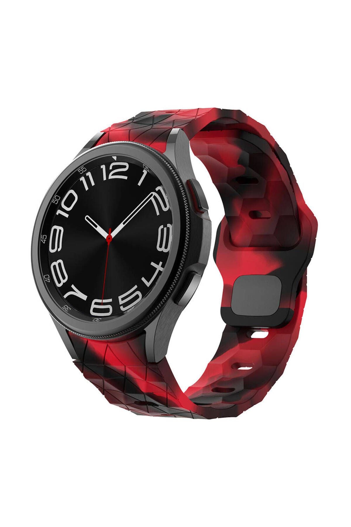 Galaxy Watch 6 44mm Zore KRD-116 20mm Futbol Desenli Spor Tasarımlı Silikon Kordon-Lacivert