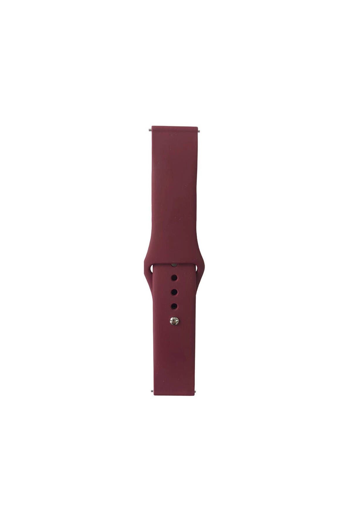 Galaxy Watch Active 2 44mm Band Serisi 20mm Klasik Kordon Silikon Strap Kayış-Barbie Powder