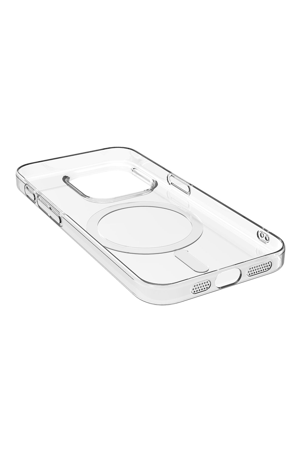 iPhone 15 Pro Uyumlu Zore Magsafe Şarj Özellikli Şeffaf Tek Kamera Çerçeveli Porto Kılıf-Renks