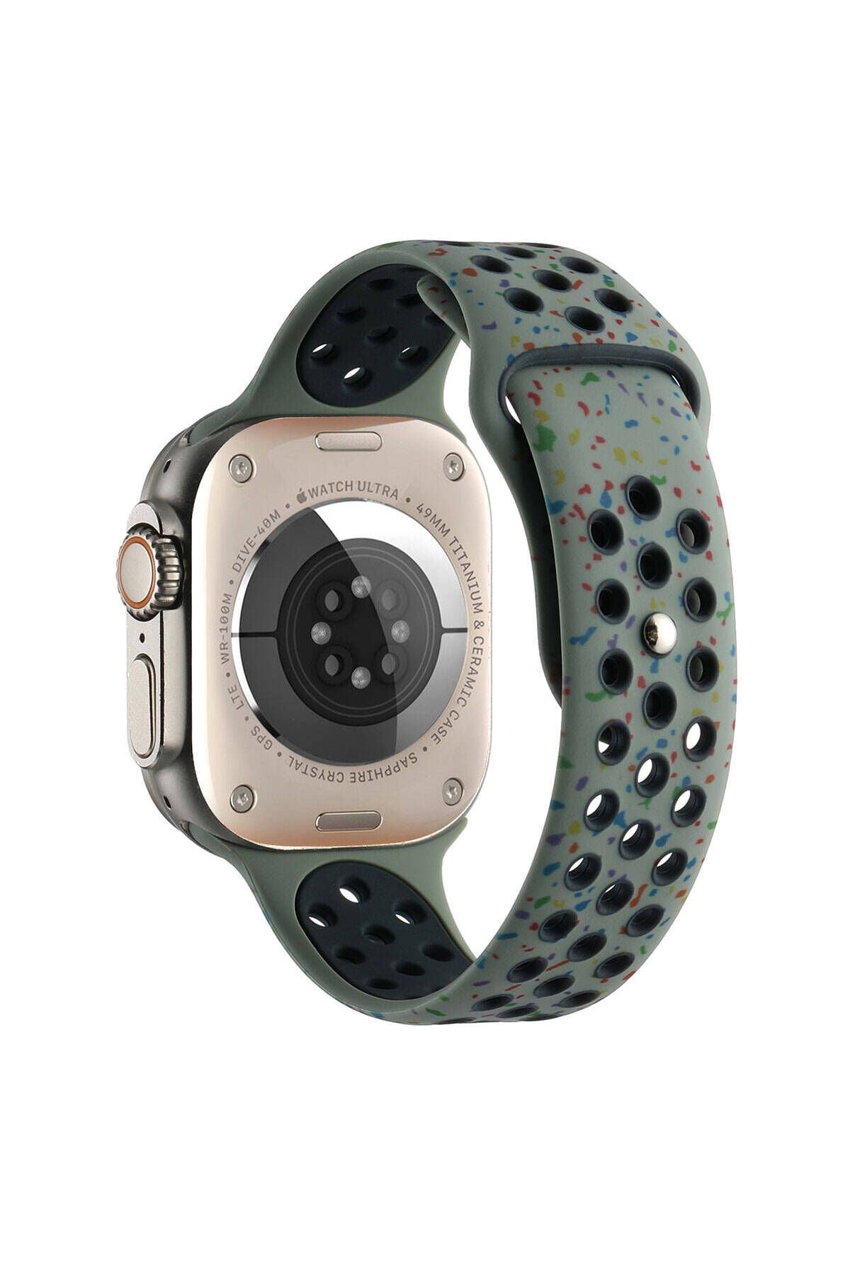 Watch Ultra 49mm Kordon Yeni Seri 2023 KRD-02 Uyumlu Strap Kayış CLO- Turuncu