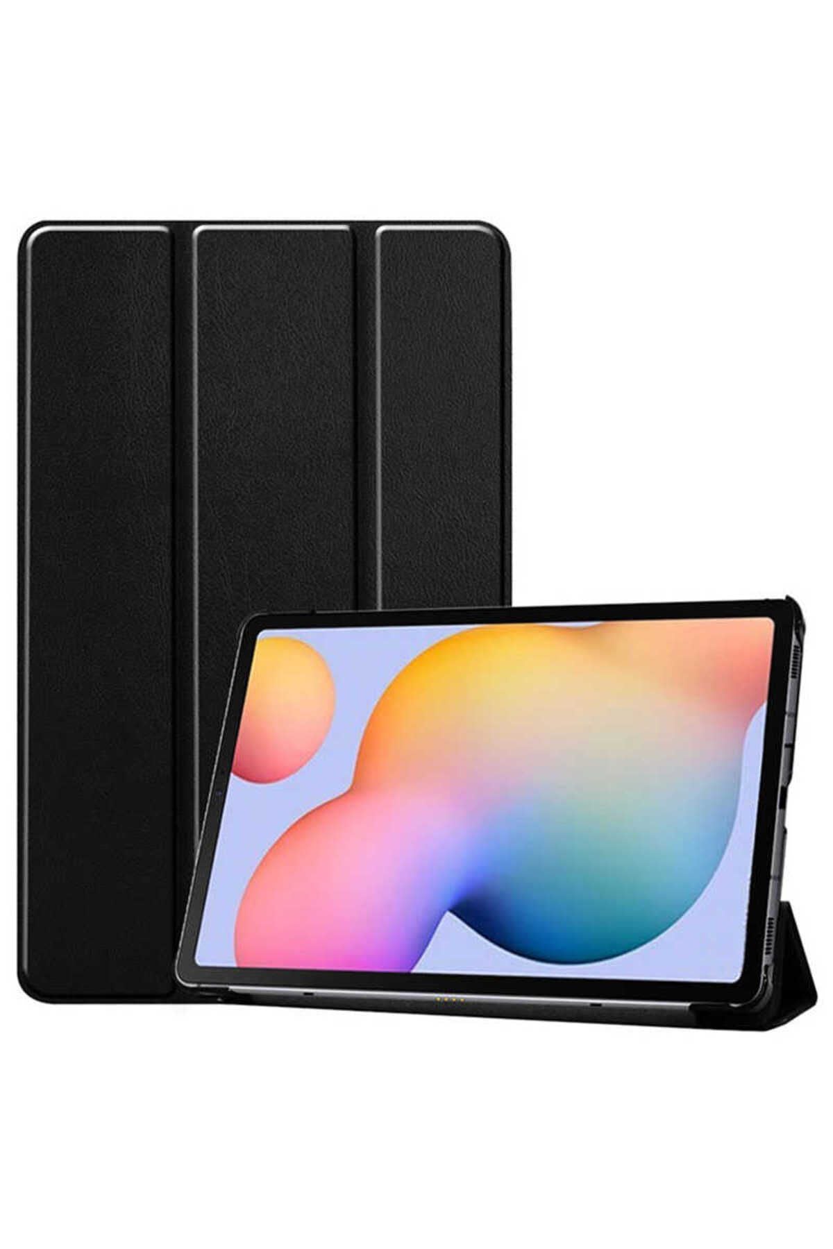 Galaxy Tab S7 T870  Uyumlu Zore Smart Cover Standlı 1-1 Kılıf-Kırmızı
