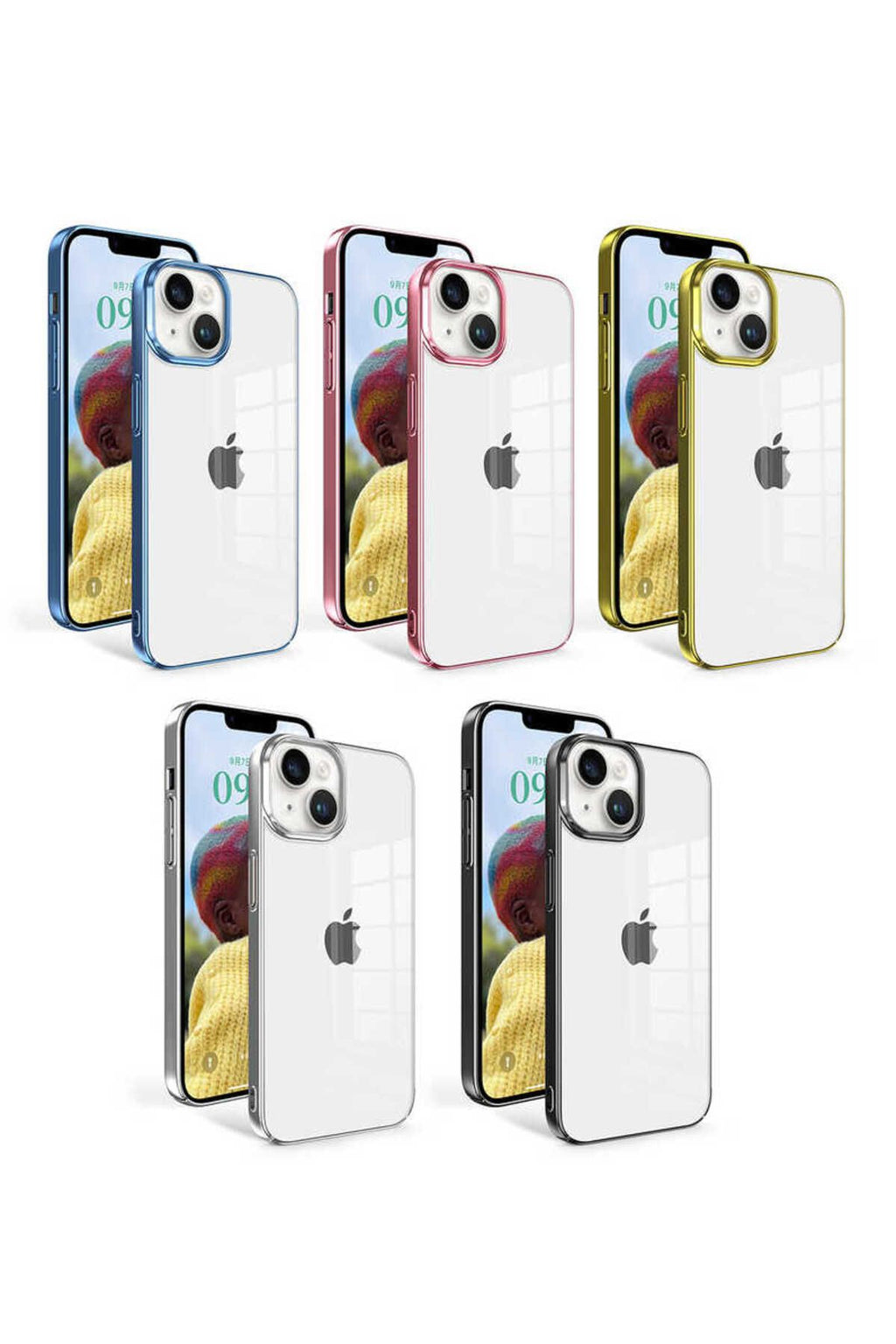 iPhone 14 Uyumlu Zore Sun Kılıf-Mavi Açık