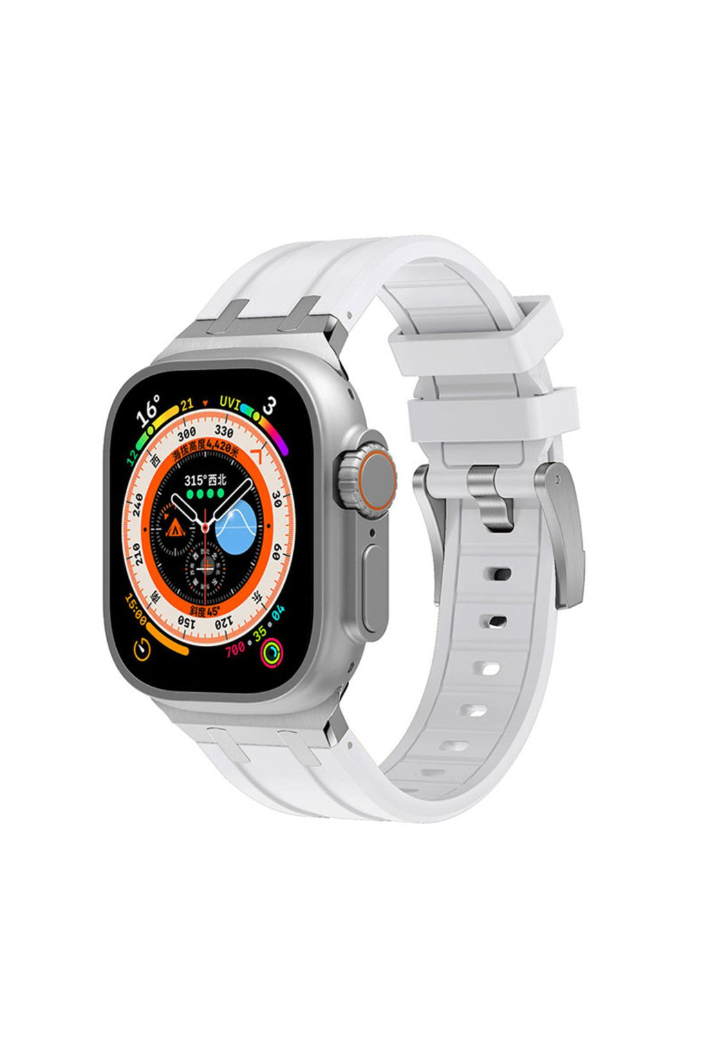 Watch 7 45mm Uyumlu KRD-89 Uyumlu Zore Kordon-Gümüş