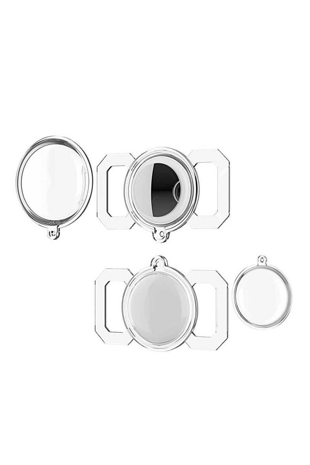 Airtag 06 Uyumlu Silikon Anahtarlık-Renksiz