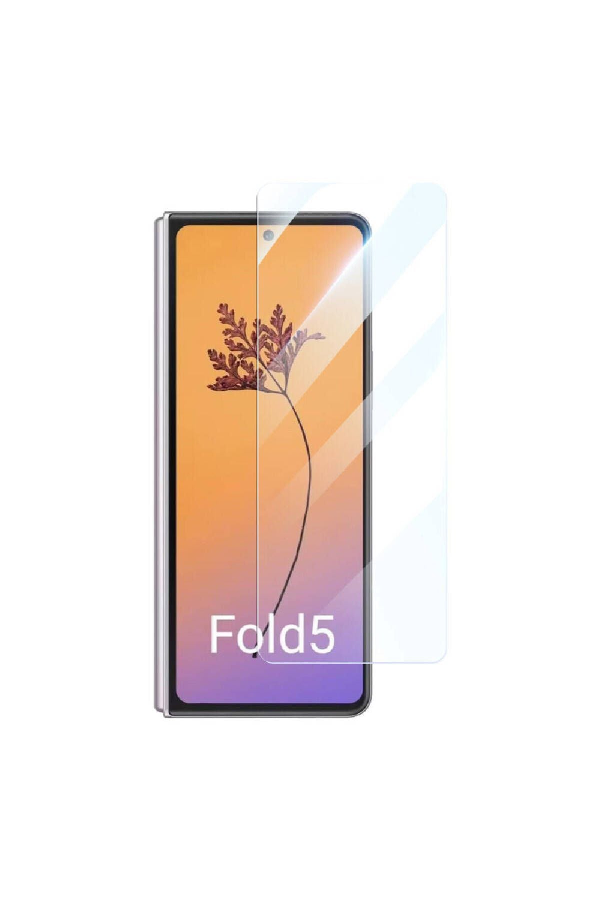Galaxy Z Fold 5 Uyumlu Zore Etnaa Şeffaf Cam Ekran Koruyucu