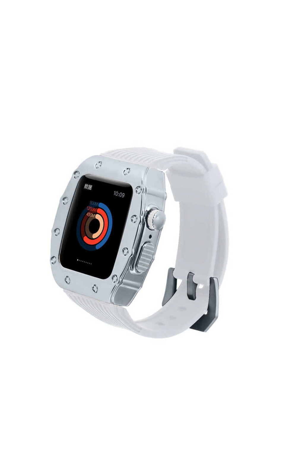 Watch 7 45mm Uyumlu KRD-65 Zore Kordon-Beyaz-Siyah