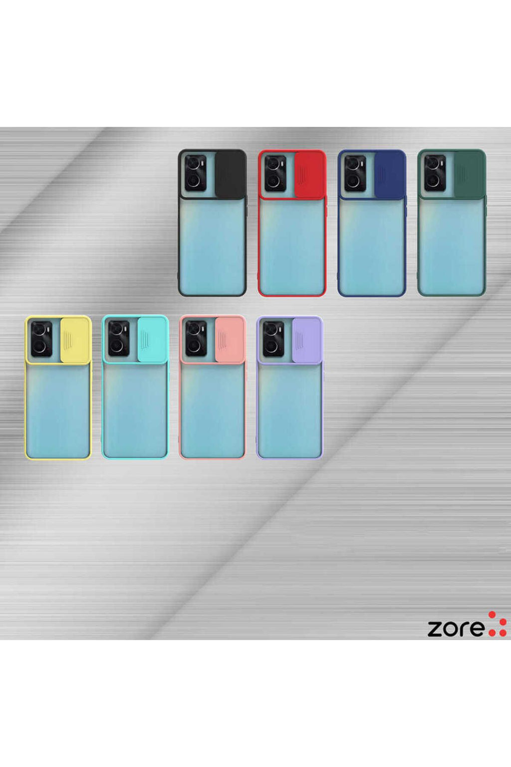 A96 4G Kılıf Zore Lensi Kapak - Koyu Yeşil