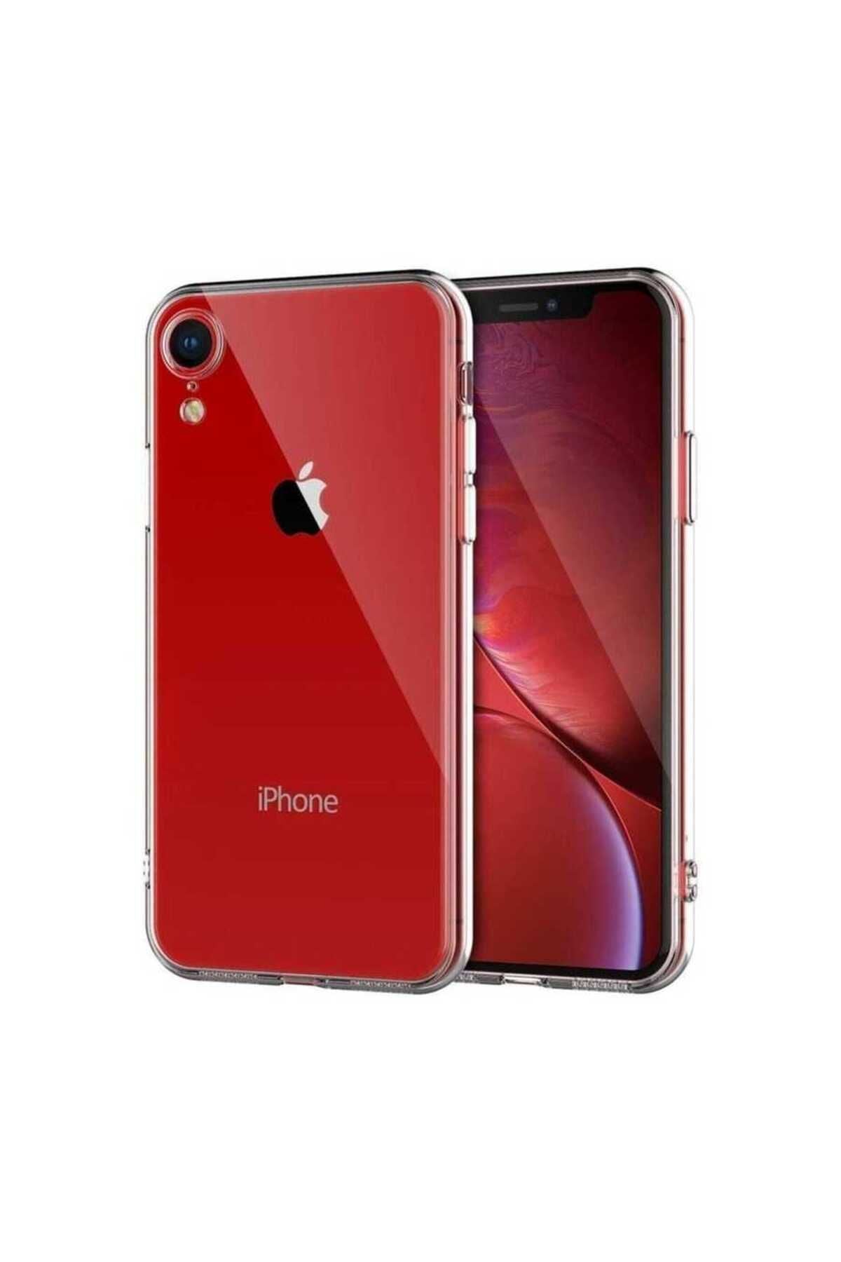 iPhone XR 6.1 Kılıf Zore Kamera Korumalı Süper Silikon Kapak - Renksiz