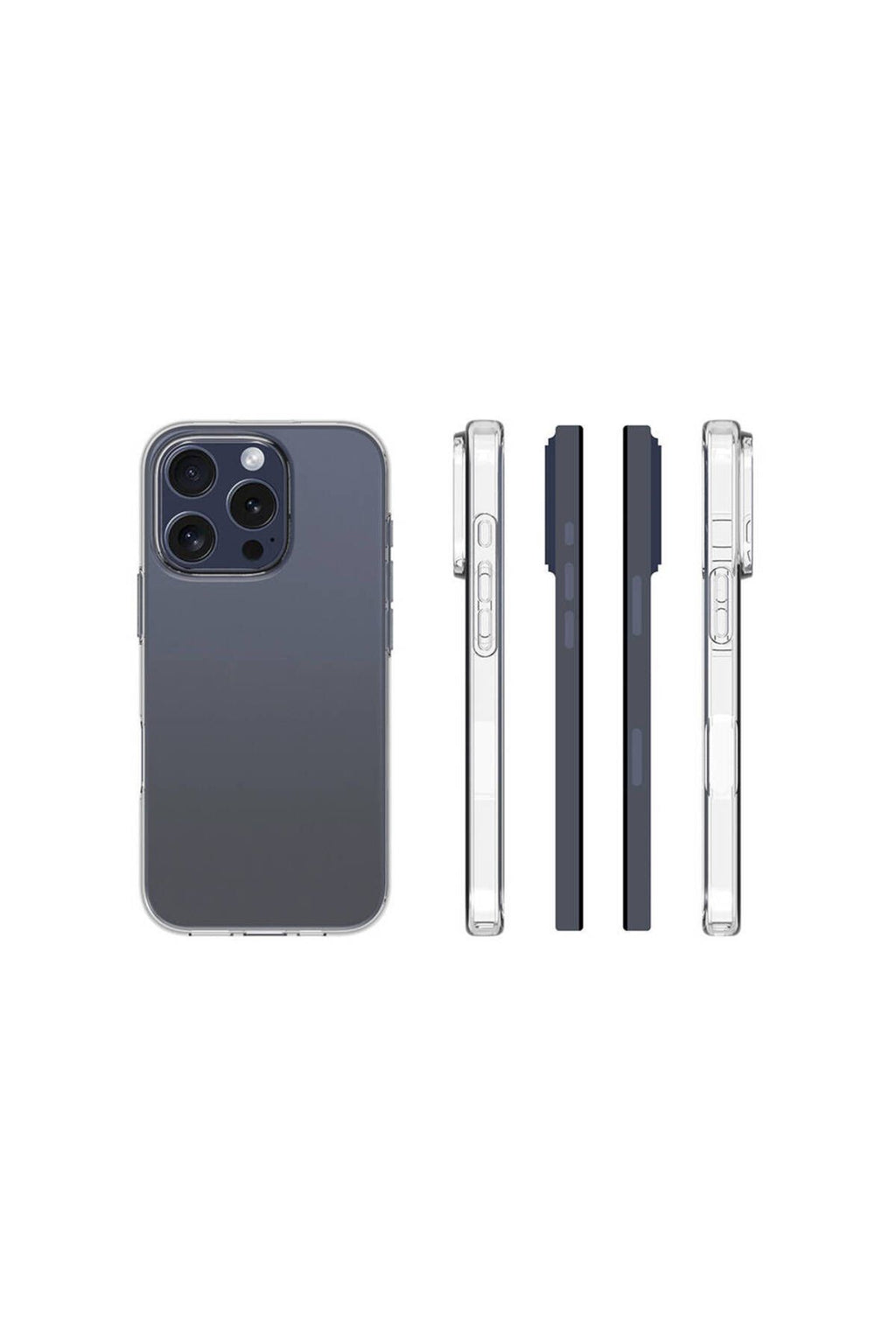 Apple iPhone 16 Pro Kılıf Zore Süper Silikon Kapak-Şeffaf