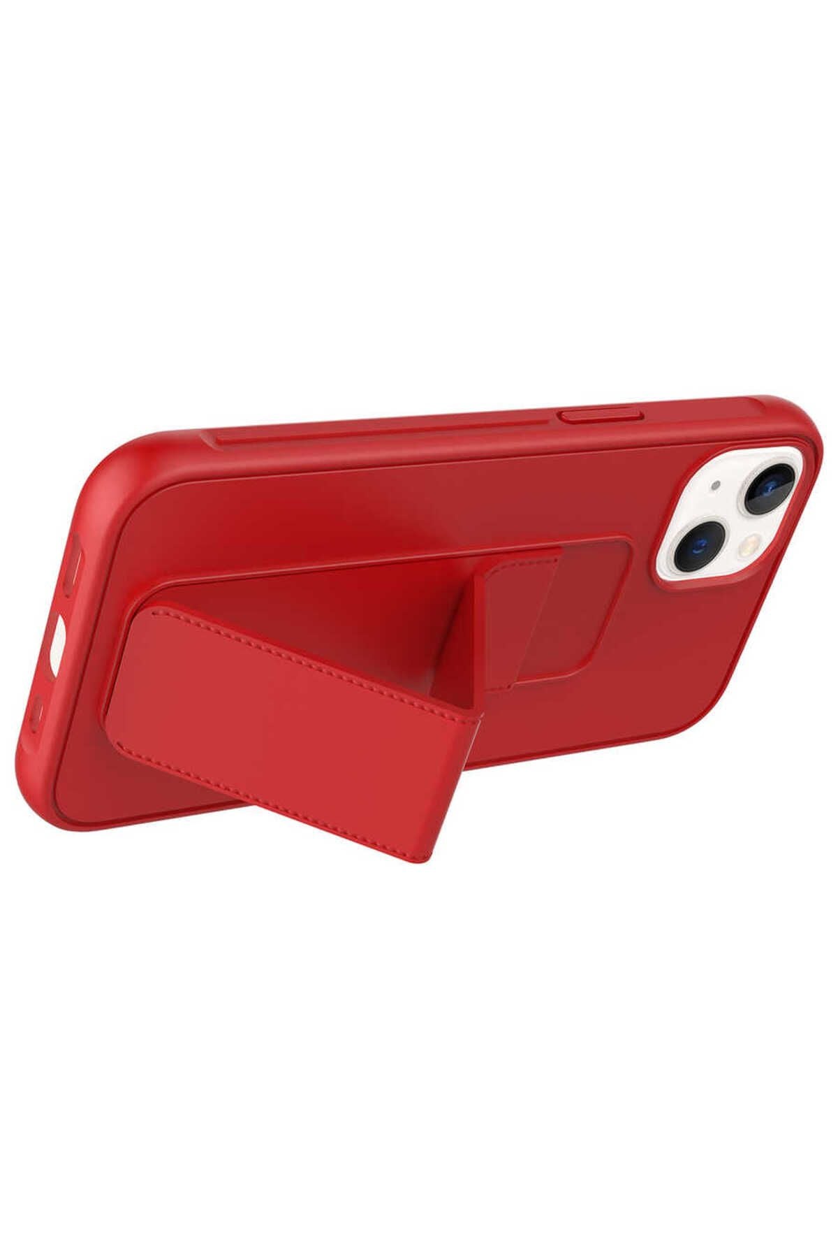 iPhone 14 Uyumlu Zore Qstand Kılıf-Koyu Yeşil