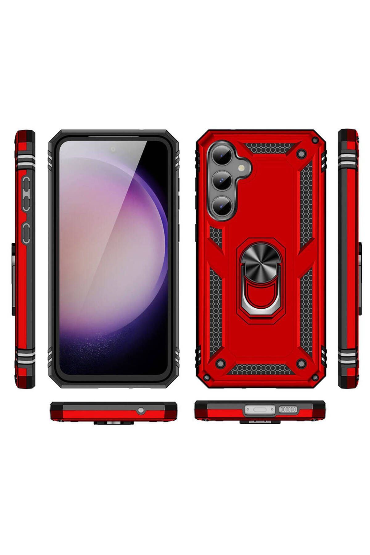 Galaxy S23 FE Uyumlu Zore Vega Kılıf-Kırmızı