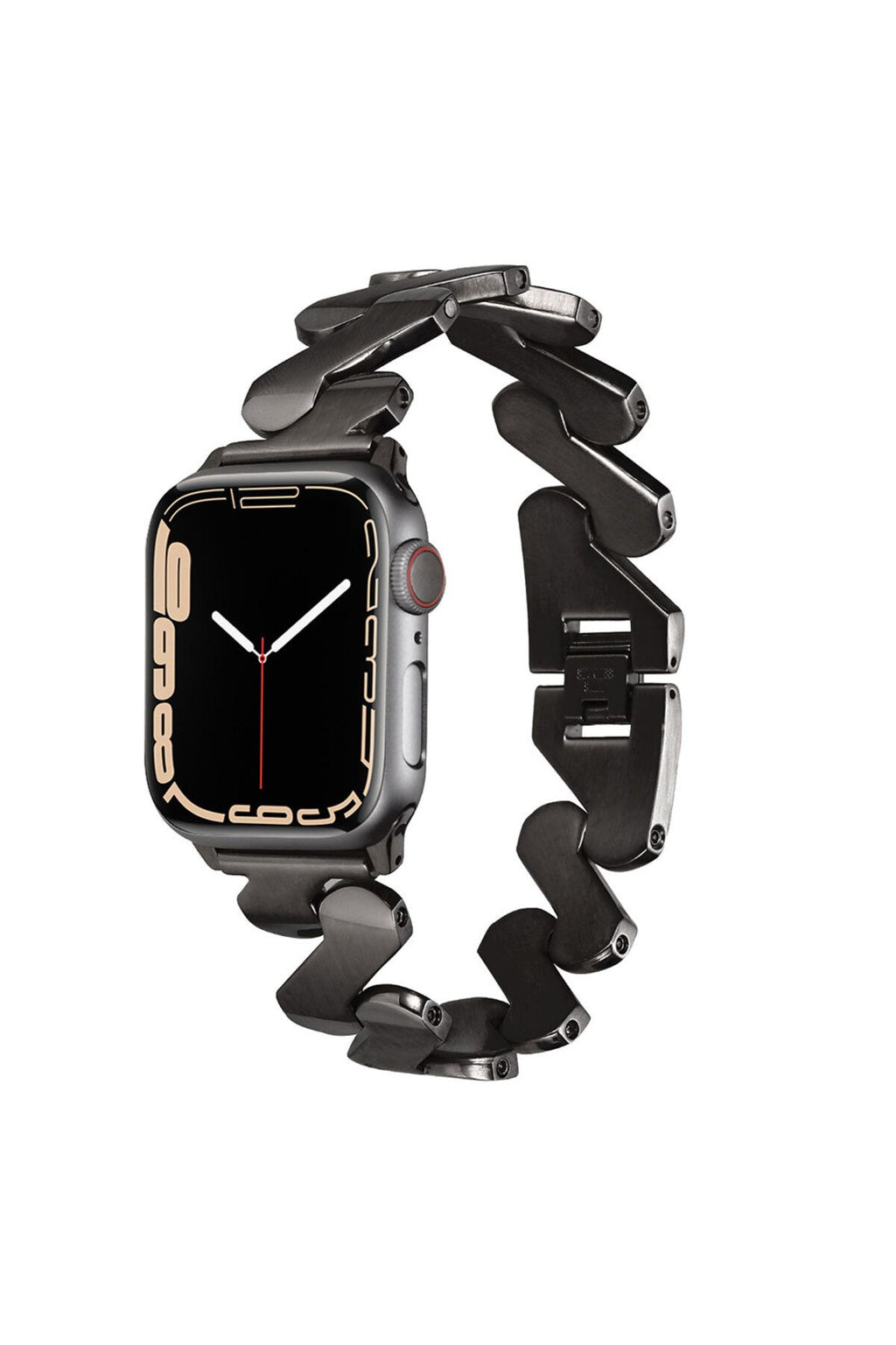 Watch Ultra 49mm Kordon Uyumlu KRD-80 Metal Strap Kayış CLO- Gold