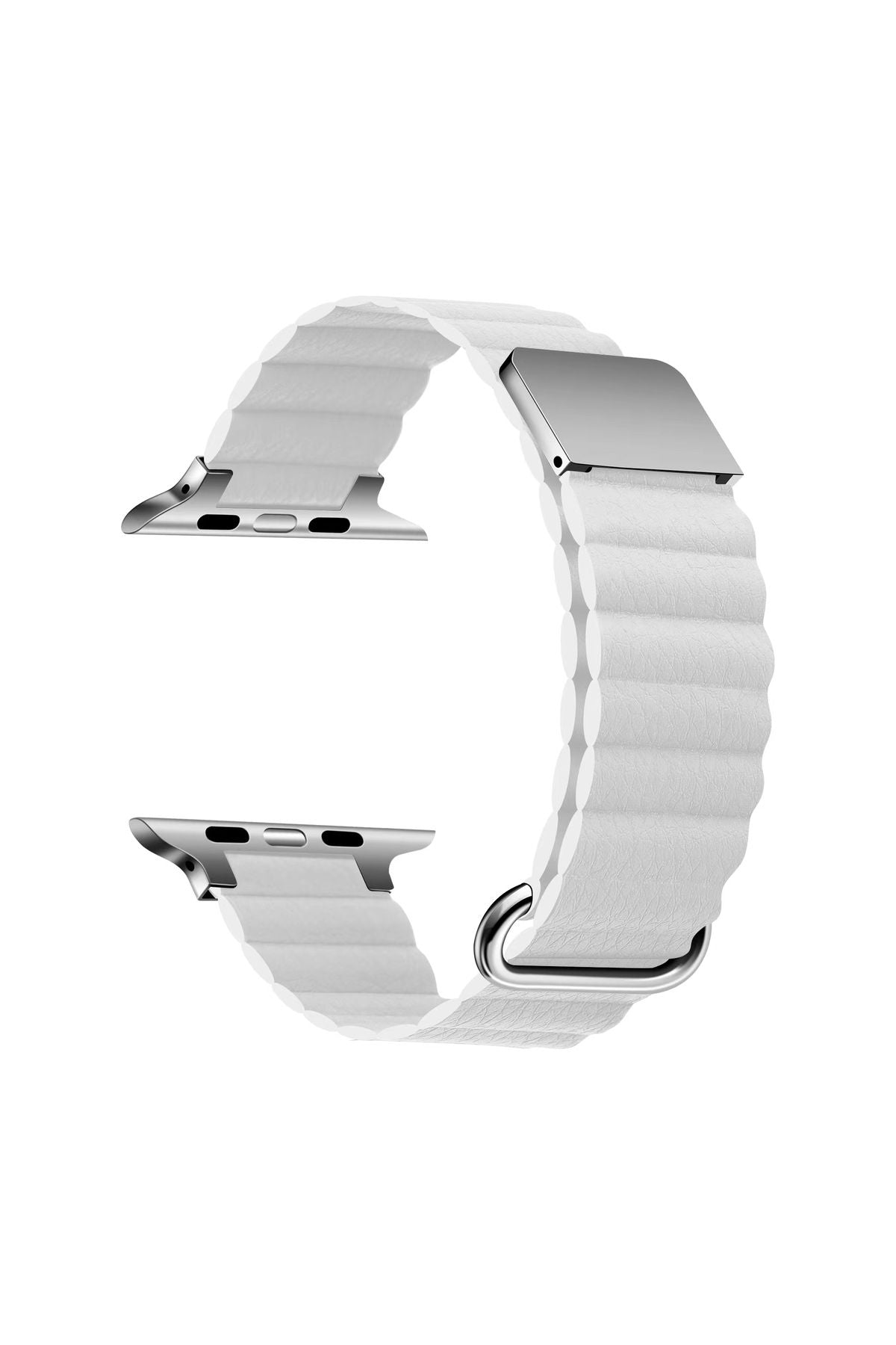 Watch Ultra 49mm Uyumlu KRD-78 PU Deri Kordon Strap Kayış CLO- Turuncu