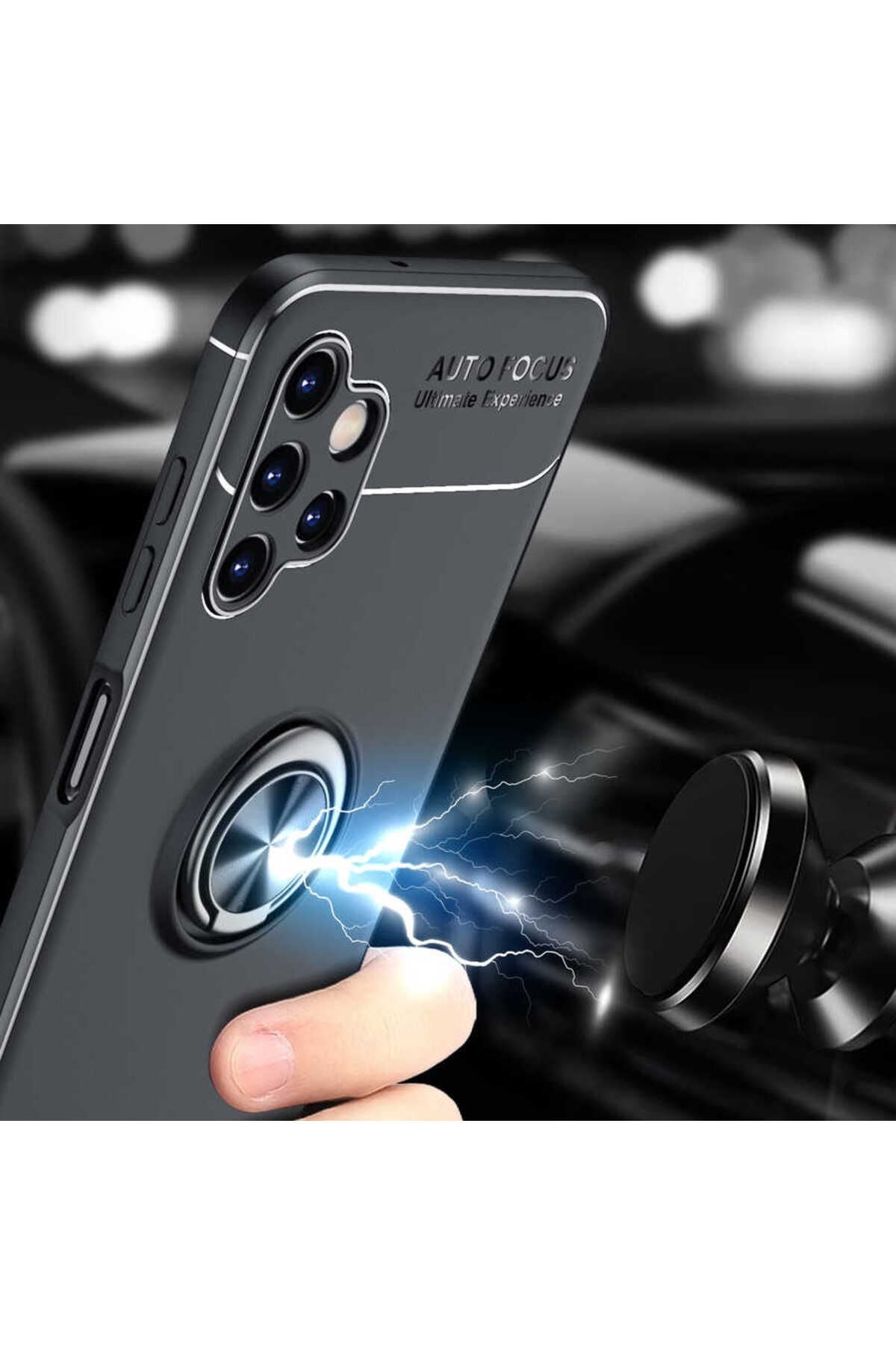 Galaxy A13 4G Kılıf TUVA Ravel Silikon Kapak - Siyah-Kırmızı