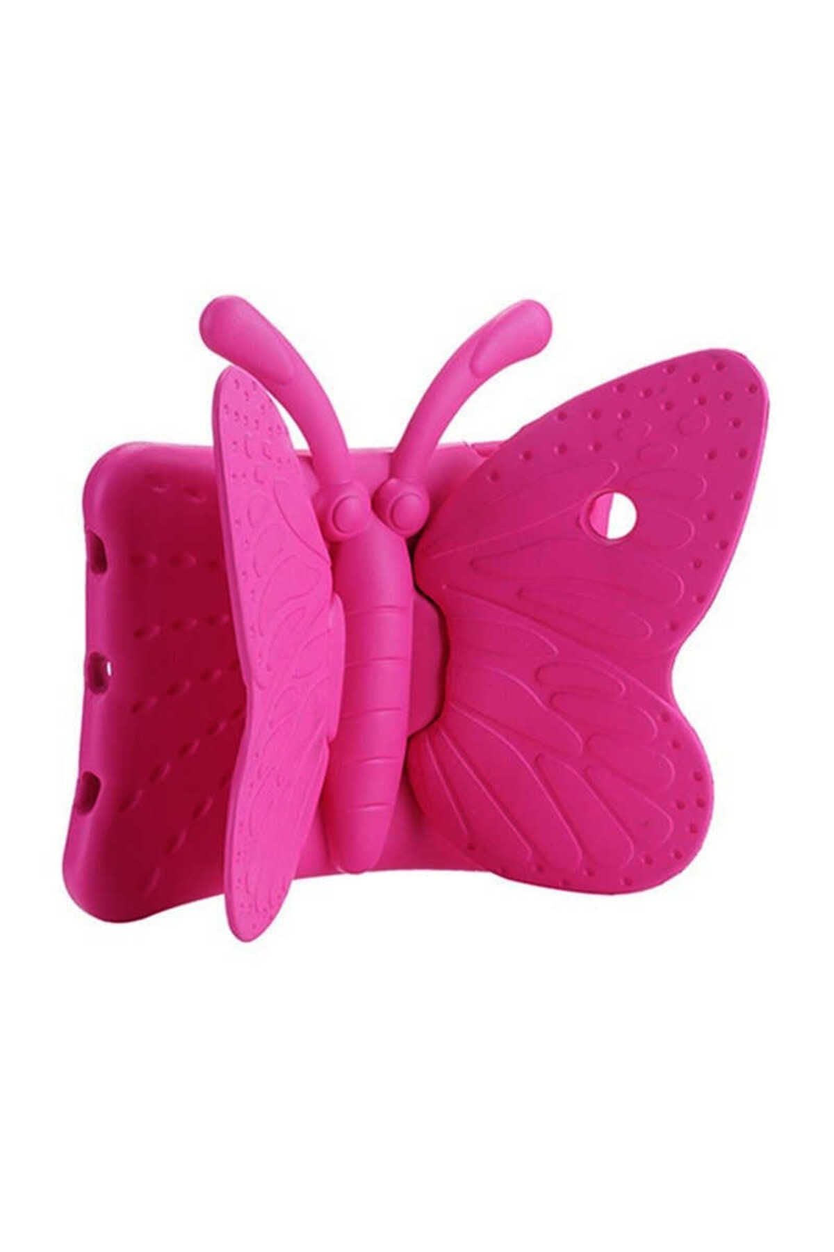 iPad Mini 5. Nesil  Uyumlu Zore Butterfly Standlı Tablet Kılıf-Pembe Koyu