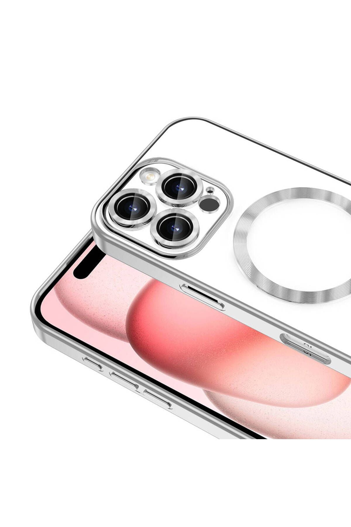 iPhone 16 Pro Kılıf Kamera Korumalı Magsafe Wireless Şarj Özellikli Zore Demre Kapak - Sierra Mavi