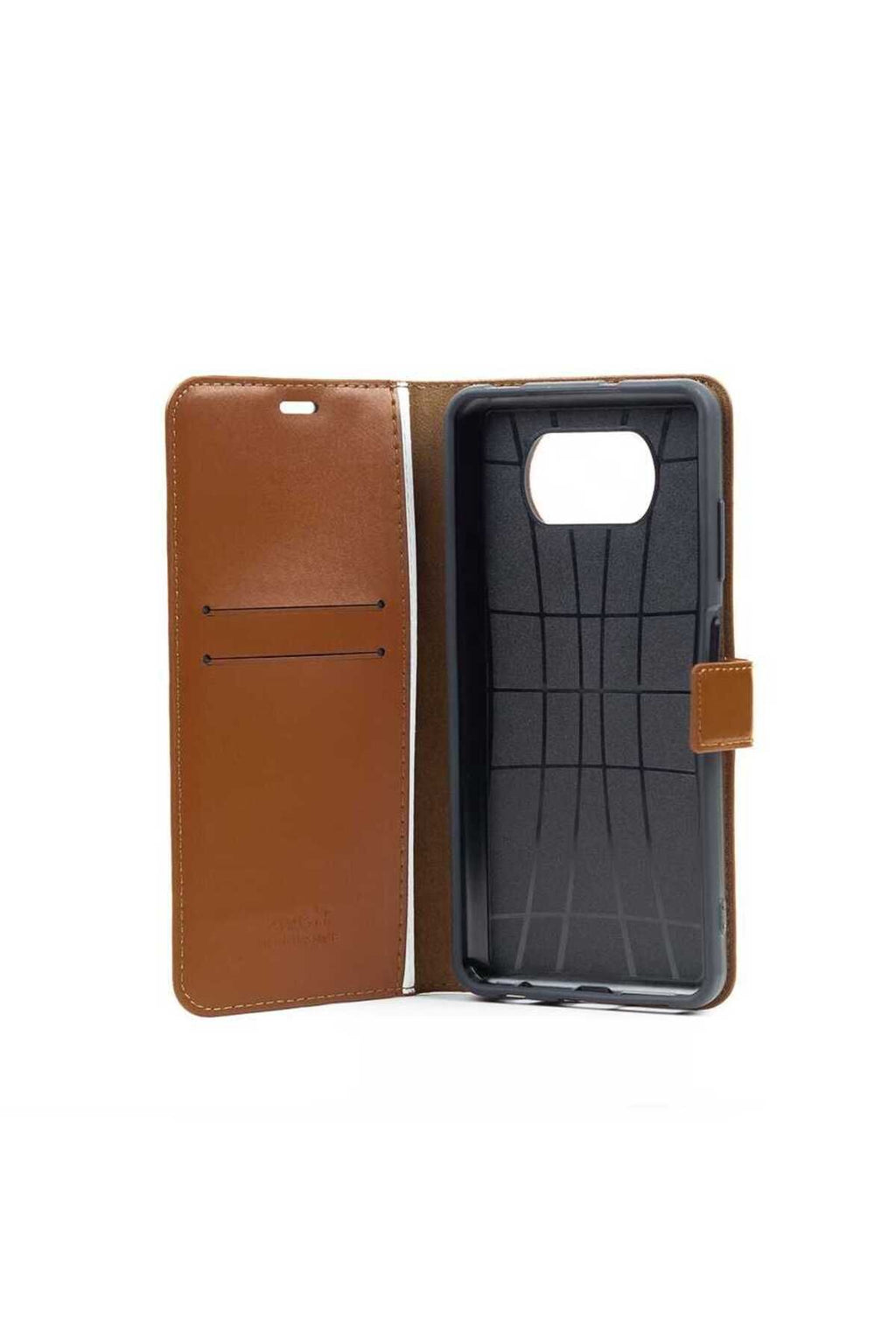 Galaxy A53 5G Kılıf Zore Kar Deluxe Kapaklı Kılıf - Kahverengi