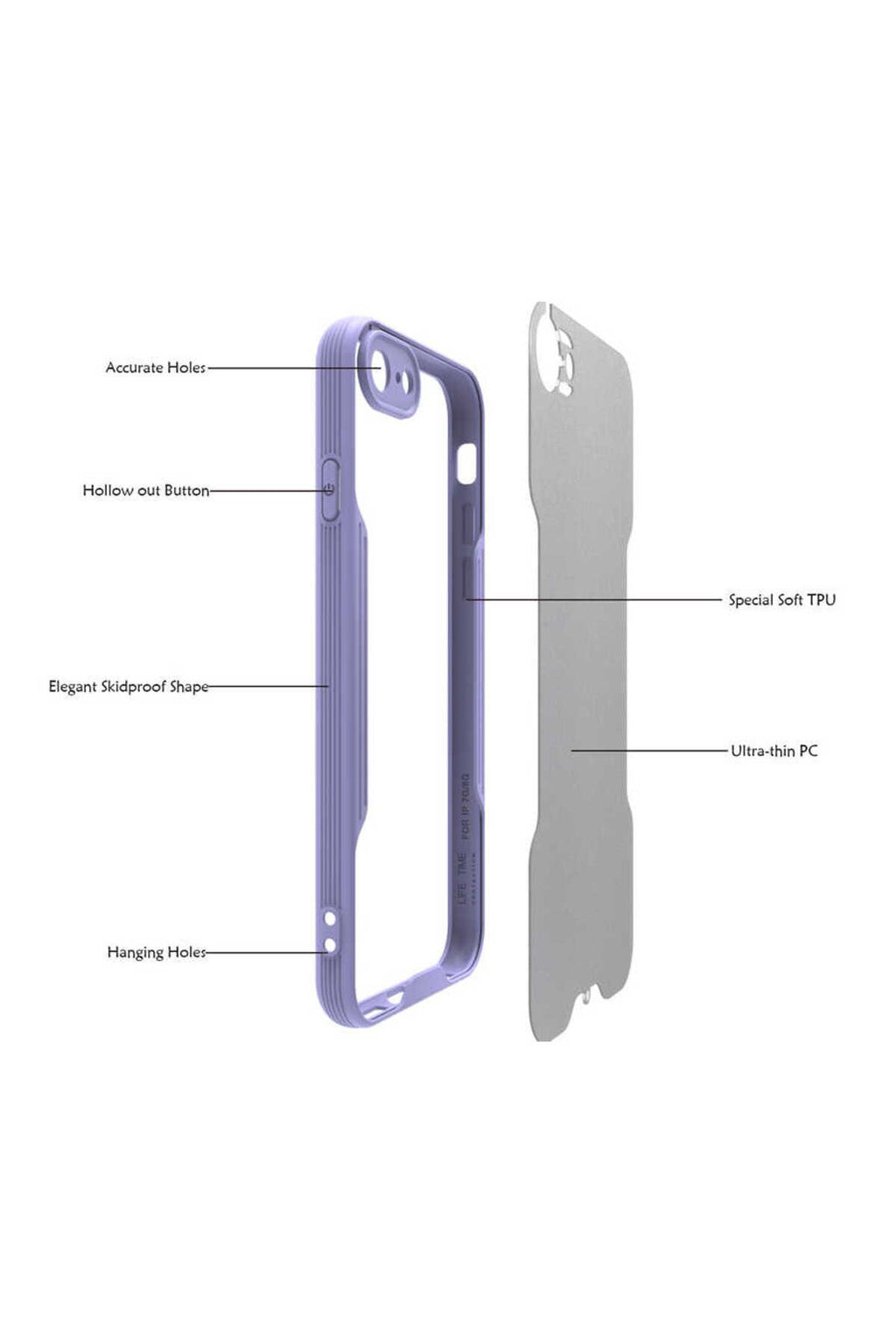 iPhone SE 2022 Uyumlu AKAV Parfe Kılıf-Pembe