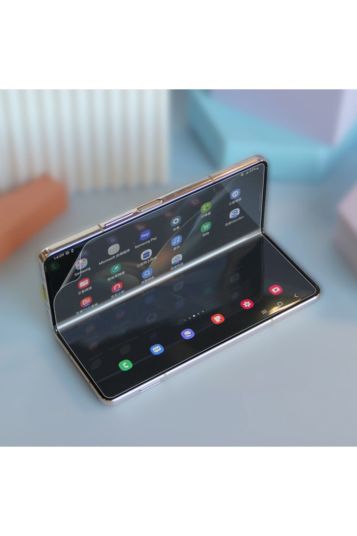 Galaxy Z Fold 2 Uyumlu Zore Hizalama Aparatlı S-Fit Body Ekran Koruyucu