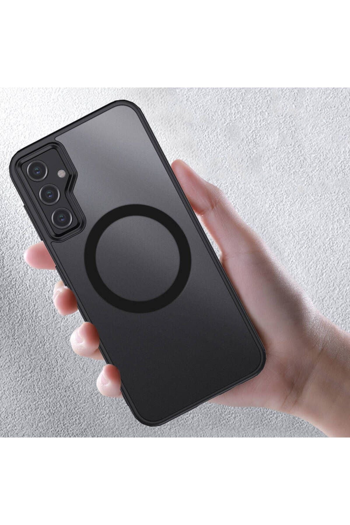 Galaxy S23 FE Uyumlu Sert PC Arka Yüzey Wireless Şarj Özellikli Zore Flet Magsafe Kılıf-Renk