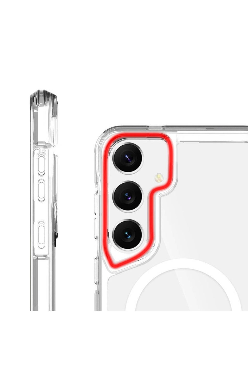 Galaxy S24 Plus Kılıf Zore Magsafe Şarj Özellikli T-Max Magsafe Kapak-Renksiz