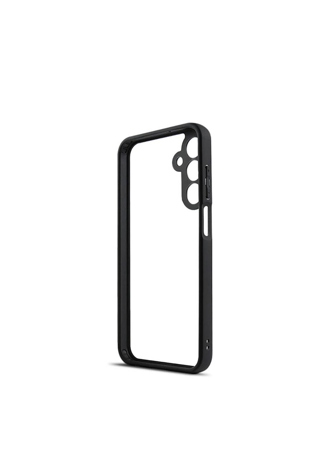 Galaxy A15 Kılıf Kamera Korumalı Şeffaf Arka Yüzey Zore New Roll Kapak - Siyah