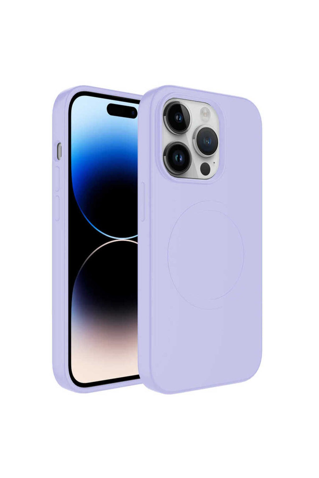 iPhone 14 Pro Uyumlu Magsafe Wireless Şarj Özellikli Pastel Renk Silikon Zore Plas Kılıf-Koyu