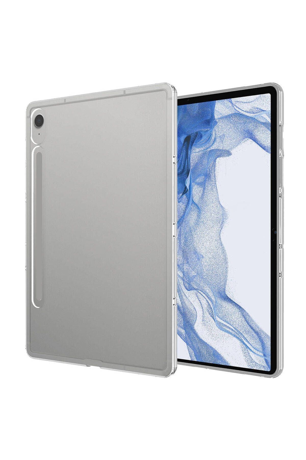 Galaxy Tab S9 FE Kılıf  Uyumlu Zore Tablet Süper Silikon Kapak-Renksiz