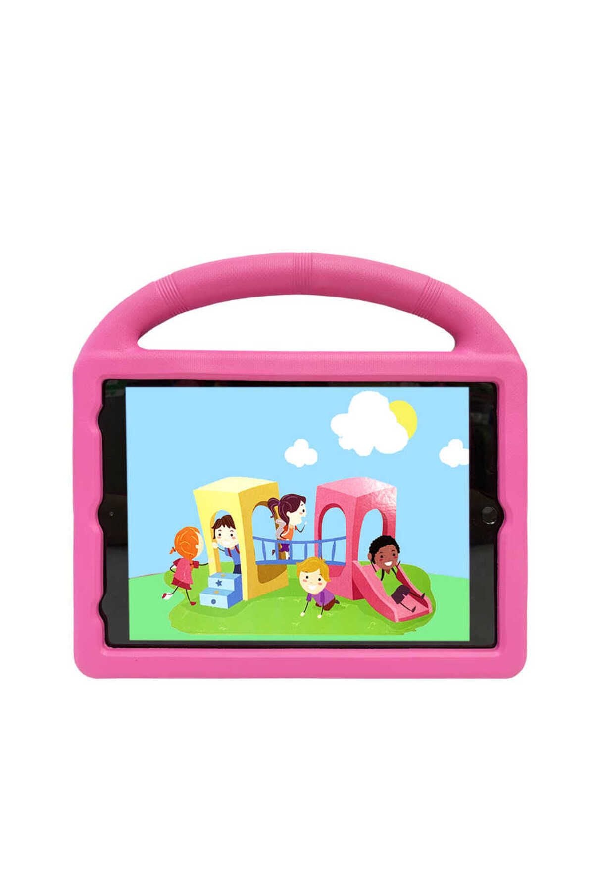 iPad 10.2 (8.Nesil)  Uyumlu Zore Wheel Car Tekerlek Standlı Tablet Eva Silikon Kılıf-Yeşil