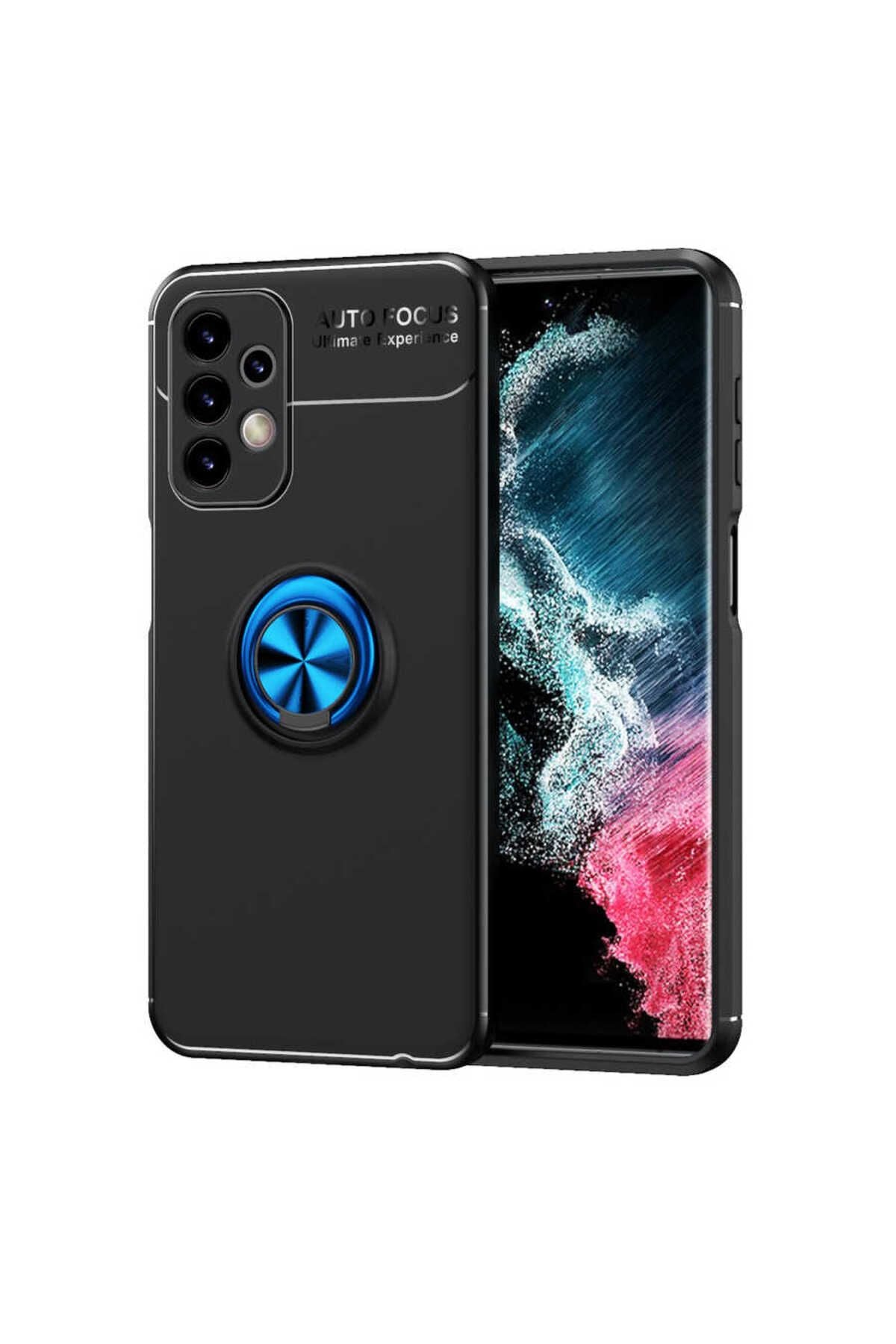 Galaxy A23 Uyumlu Zore Ravel Silikon Kapak-Siyah-Mavi