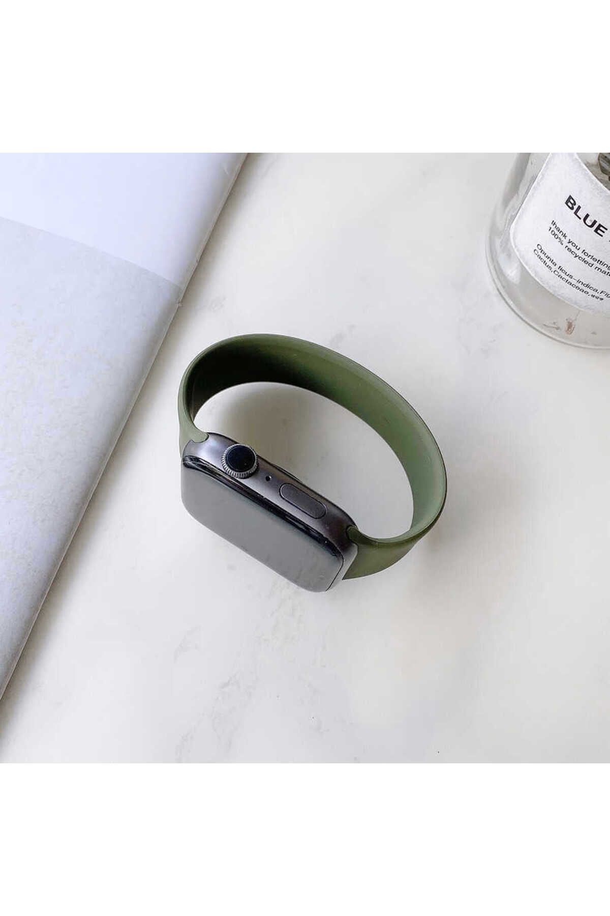 Watch 42mm Uyumlu KRD-31 Solo Loop Small Zore Kordon-Pembe