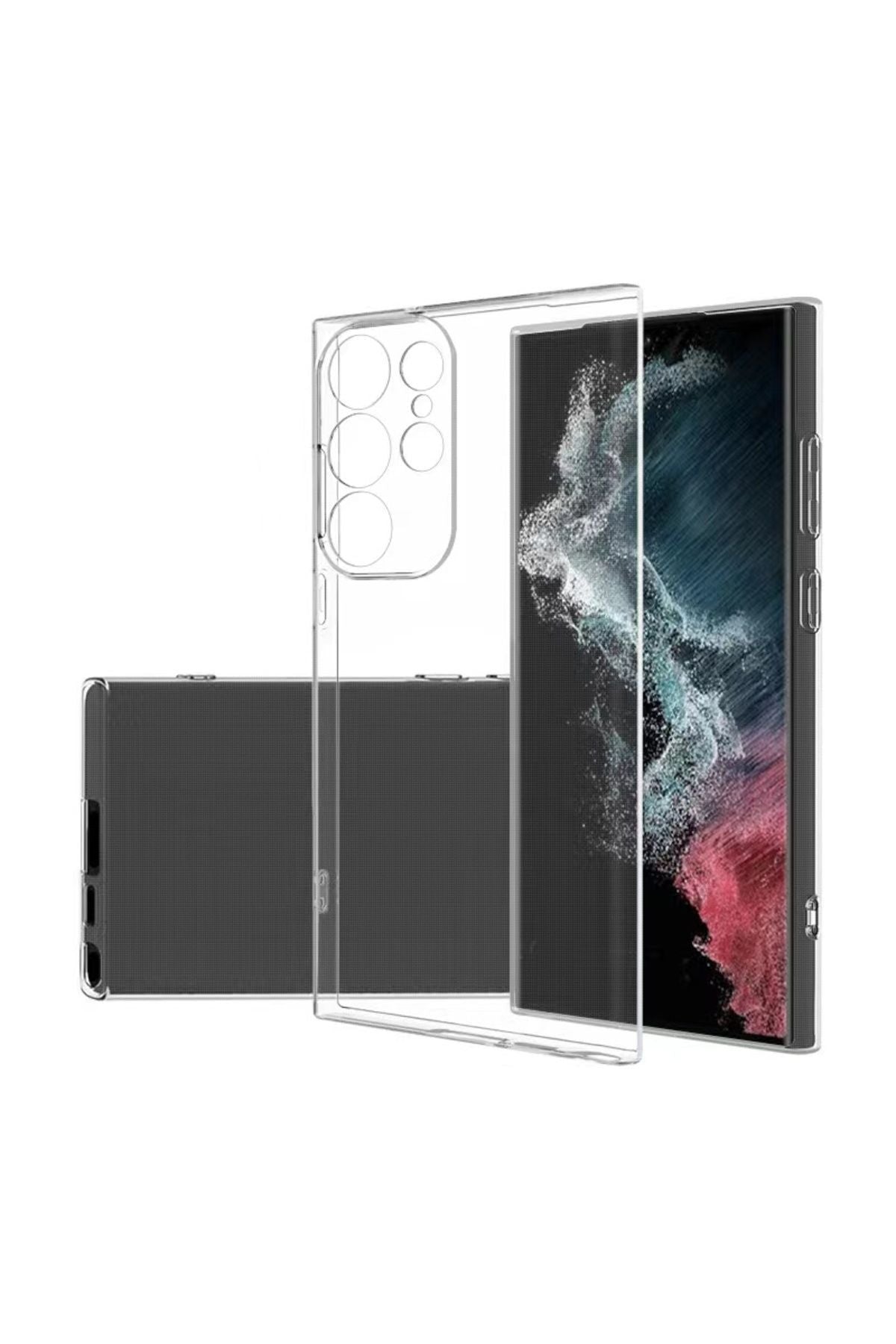 Galaxy S23 Ultra Uyumlu BTH Süper Silikon Kılıf-Renksiz