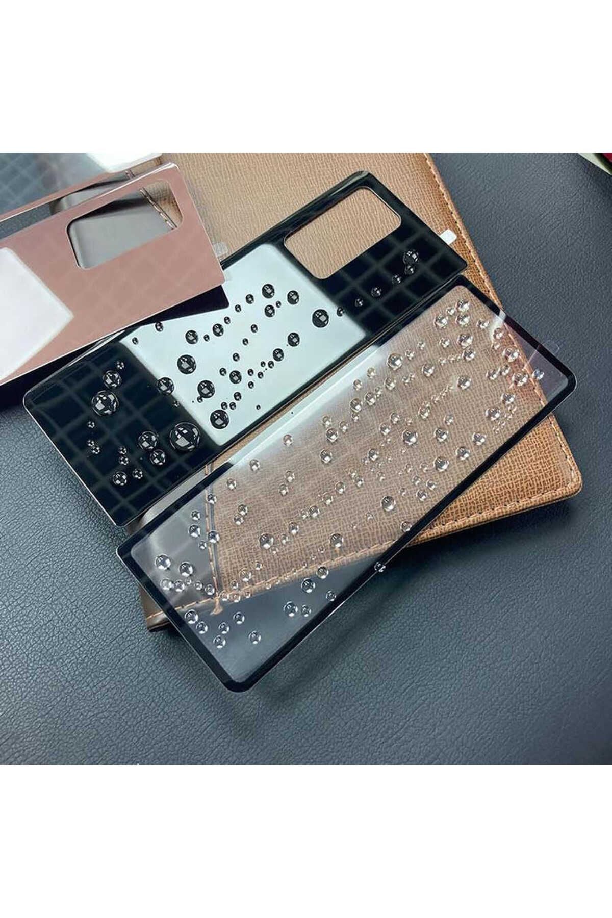 Galaxy Z Fold 2 Uyumlu Zore Ön Arka 5D Full Yapışkanlı Temperli Ekran Koruyucu