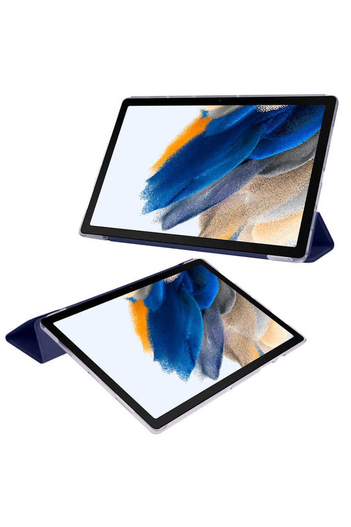 Galaxy Tab A8 10.5 SM-X200 (2021)  Uyumlu Zore Smart Cover Standlı 1-1 Kılıf-Gri