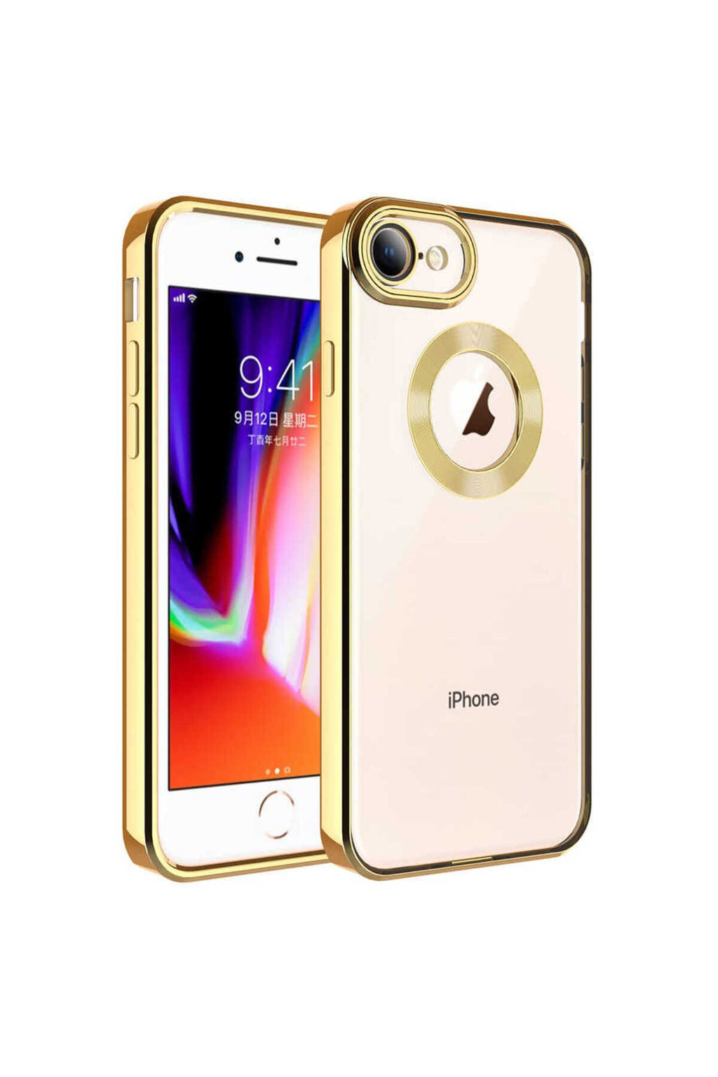 iPhone SE 2022 uyumlu Kılıf Kamera Korumalı Logo Gösteren Zore Omega Kapak - Sierra Mavi