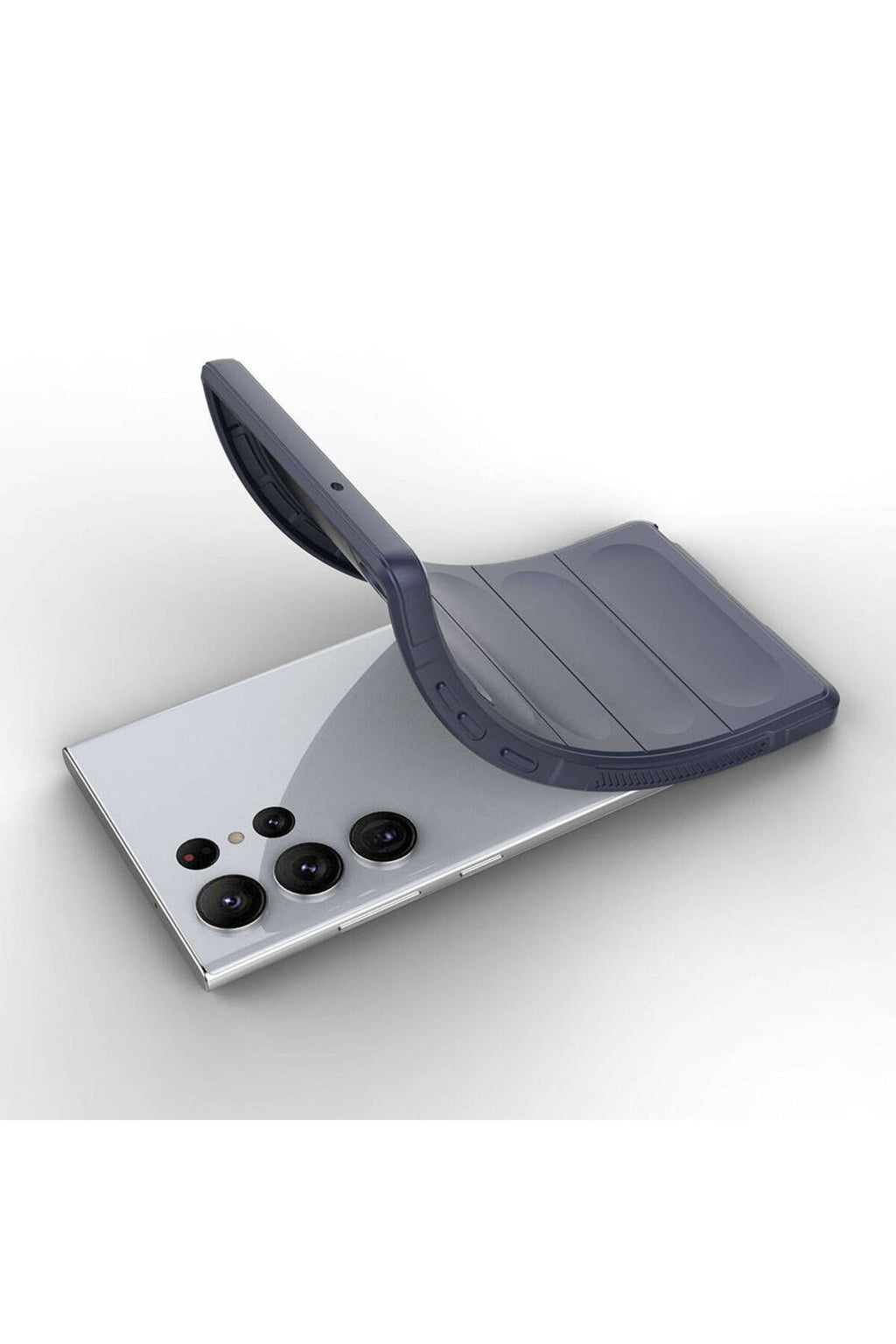 Galaxy S23 Ultra Kılıf Esnek TPU Oyuklu Arka Yüzey Tasarımlı WNX Etnik Silikon Kapak - Koyu Yeşil