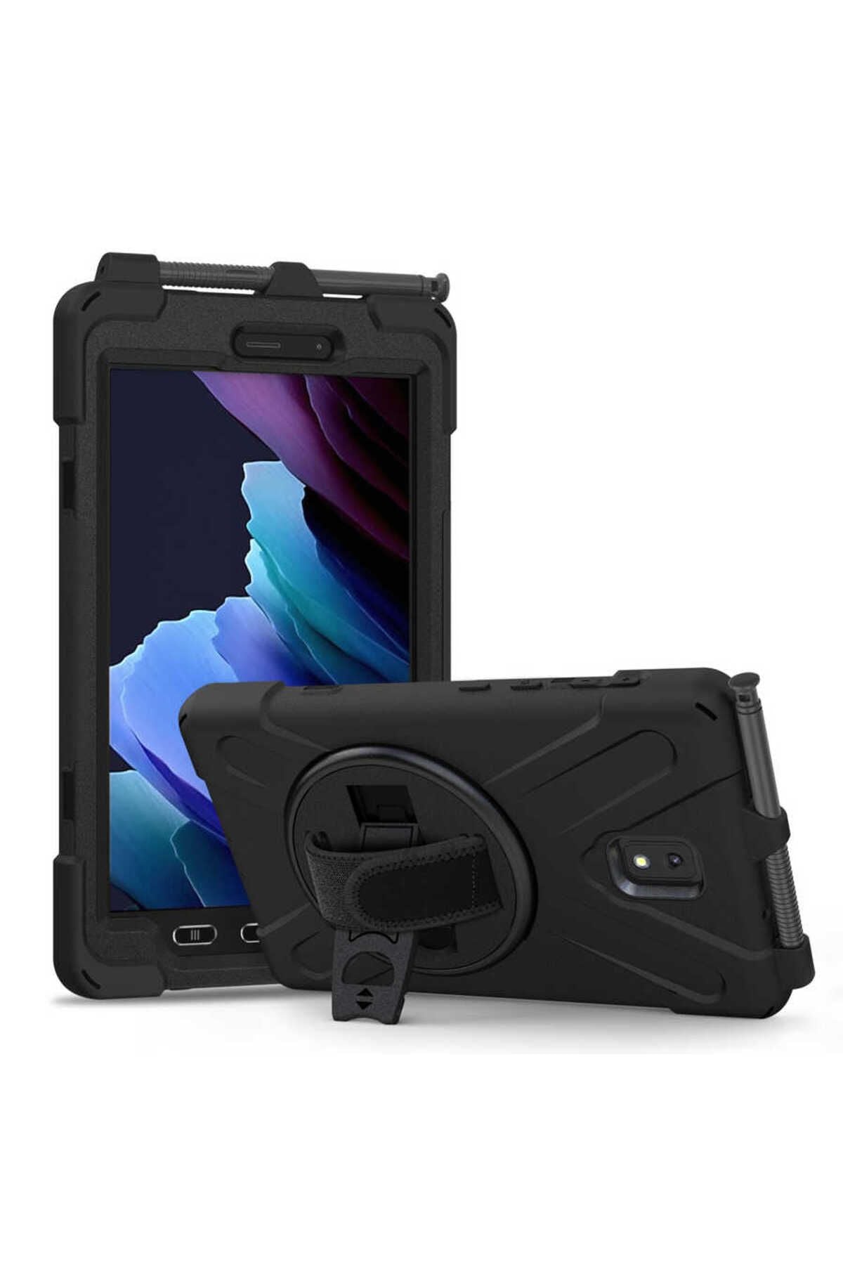 Galaxy Tab Active 3 T577 Zore Defender Tablet Silikon - Siyah