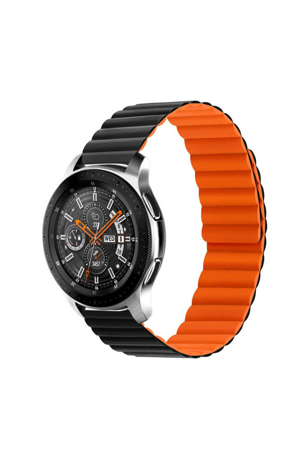 Galaxy Watch Active 2 44mm Uyumlu KRD-52 Zore Kordon-Gri-Sarı