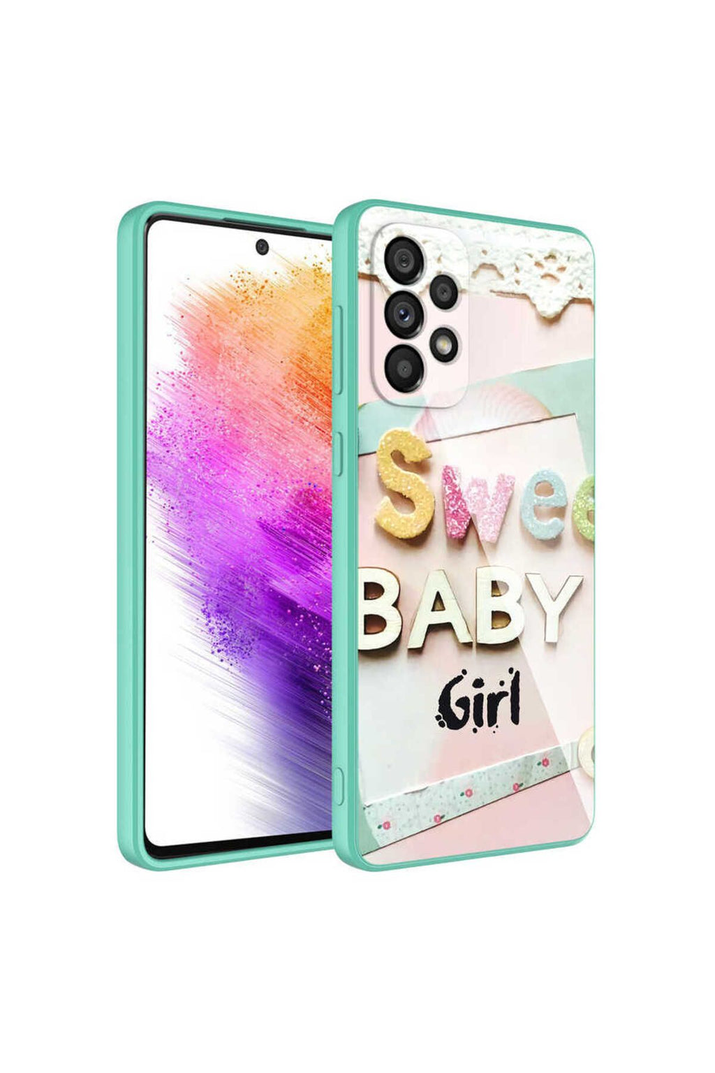 Galaxy A23 Kılıf Kamera Korumalı Desenli Sert Silikon Zore Epoksi Kapak - NO4