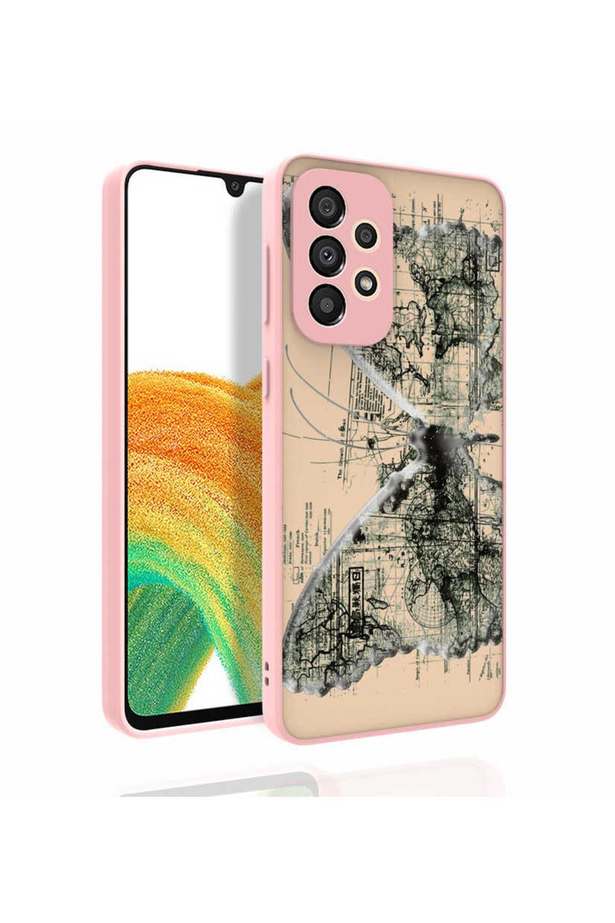 Galaxy A33 5G Kılıf Desenli Kamera Korumalı Parlak Zore Nora Kapak - NO4